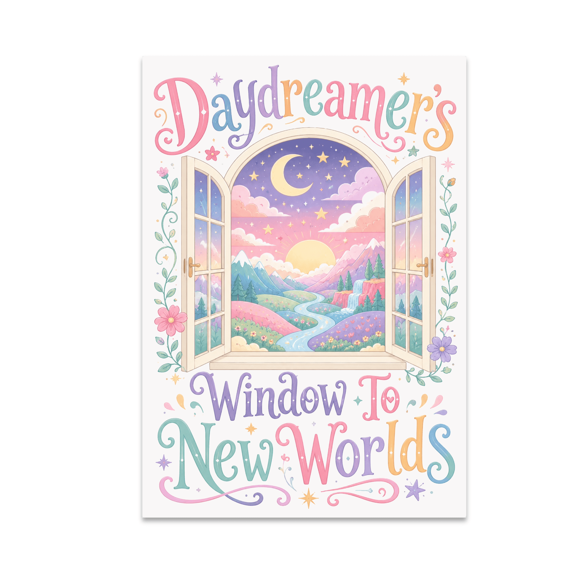 Daydreamer's Window To New Worlds - Art Lover - 13x19 Poster Print