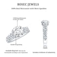 thumbnail image 5 of Rosec Jewels Moissanite Solitaire Engagement Ring for Women (8 mm, 2 CT, D-VS1 Grade), 14K White Gold, US 10.00, 5 of 8
