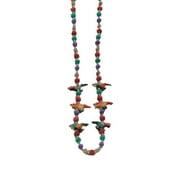 PMU Mardi Gras Beads - Multicolor Parrot 42 Inches Wearable Hawaiian Luau Party Costume and Accessory (1/pkg)Pkg/1
