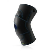 PF Knee Brace Lateral, J Buttress, Hinges, Pads Left Leg (Black) Large by ACTIMOVE