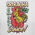 thumbnail image 2 of Teelocity Men's Sriracha Chili Sauce Rooster Comic Book Look White Relaxed Fit Short Sleeve Graphic T-Shirt, 2 of 3