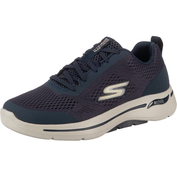 Zapatos Skechers Gowalk Arch Fit para hombre, color azul marino y dorado, talla 7, ancho X