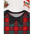 thumbnail image 3 of Mono a cuadros BAVADER con traje navideño para bebé, 3 of 8