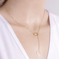thumbnail image 2 of Guardurnaity Collar TureClos de doble círculo, pedante de Lariat, cadena larga de aleación para clavícula, joyería elegante para mujer Ropa, zapatos y accesorios Miscelánea, 2 of 6