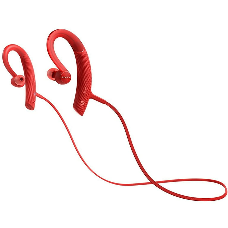 Sony MDR XB80BS Sports earphones with mic in ear over the ear mount Bluetooth wireless NFC red Walmart