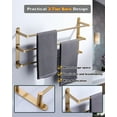 thumbnail image 2 of 24 inch Wowow Gold 3-Tier Wall Mounted Towel Rack with Mounting Hardware in Stainless Steel, 2 of 5