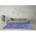 thumbnail image 3 of Ahgly Company Machine Washable Indoor Rectangle Persian Blue Traditional Area Rugs, 7' x 10', 3 of 4