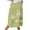Green, variant on Mrat Casual Skirt Women's Casual Retro Floral Skirts Linen Elastic Waist Pleated Maxi Skirt with Pockets Plus Size Skirts S-244 Purple L