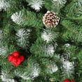 thumbnail image 5 of EcoSummer 4FT Pre-Lit Christmas Tree with Pine Cones & Berries, Realistic PE Artificial Xmas Tree for Home, Office, Holiday Decor, 5 of 7