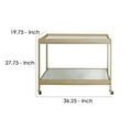 thumbnail image 5 of Benzara BM241223 27.75 x 36.25 x 19.75 in. Bar Cart with Beveled Mirror Shelves & Casters, Gray, 5 of 5