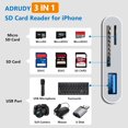 thumbnail image 2 of SD Card Reader, USB 3.0 Type C High Speed to SD/TF Card Adapter for iPhone 15/16 Pro Max Memory Card Reader with SD MicroSD USB 3 Port for Mac/iPad/MacBook Pro/Air Android Phone Tablet, 2 of 9