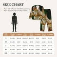 thumbnail image 4 of Salouo Squirrels Eating Peanuts On The Tree Pattern Women's Pajamas Set Long Sleeve Button Down Sleepwear Soft Pj Lounge Sets for women 2 Piece Pjs Set with Long Pants-Large, 4 of 7