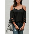 thumbnail image 3 of ONLYSHE Blouses for Women Pleated Short Sleeve Tank Tops Dressy Casual Summer Shirts, 3 of 6