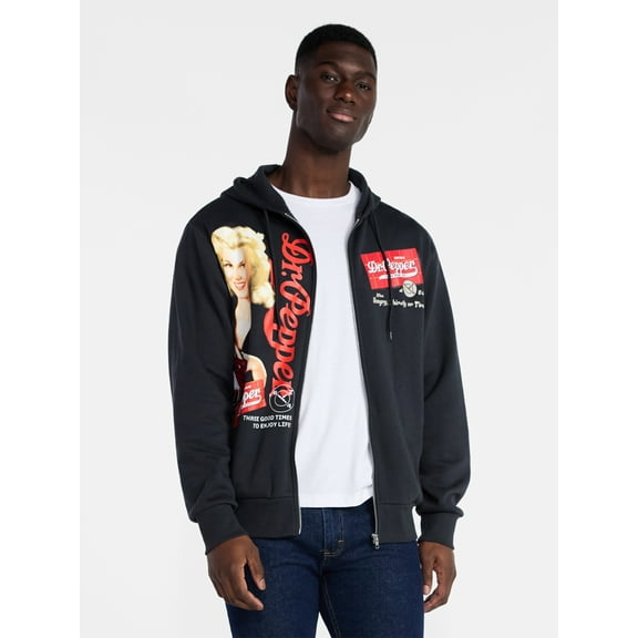 Dr. Pepper Men's & Big Men's Hooded Sweatshirt, Sizes XS-5XL