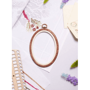 Oval Flexi Hoop Nurge 230-9 Woodgrain