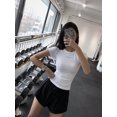 thumbnail image 3 of Blusas De Yoga , Mangas Cortas , Tops De Gimnasio , Chamarra Deportiva Alta Suelta Spandex Mujer Manga Corta Delgada Runningpangjing, 3 of 4