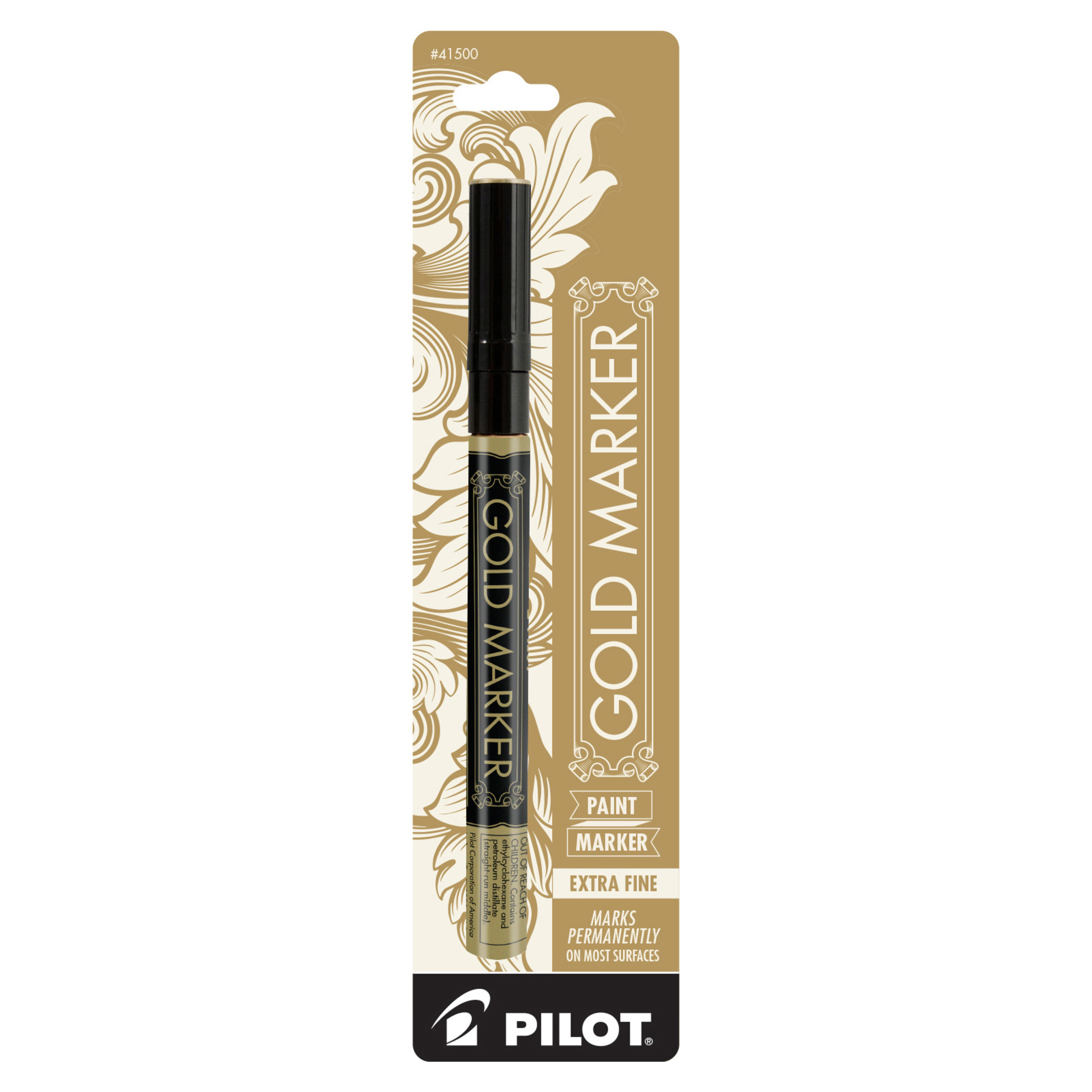 Pilot Metallic Permanent Marker, ExtraFine, Gold