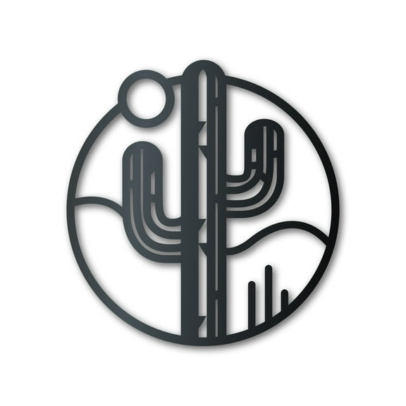 Metal Desert Cactus Wall Art 12