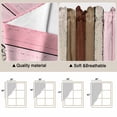 thumbnail image 3 of Pink Wood Grain Kitchen Window Curtains, Swag Curtains Valance for Bedroom Living Room Bathroom, Brown Vintage Mottled Country Stripes Rod Pocket Window Curtain Block Drapes 2 Panels 36"x63", 3 of 9