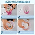 thumbnail image 4 of Touch-Control 3-Color Desk Lamp with Plug – Energy-Saving LED + 3 Simultaneous Charging Ports Pink Crystals, 4 of 8