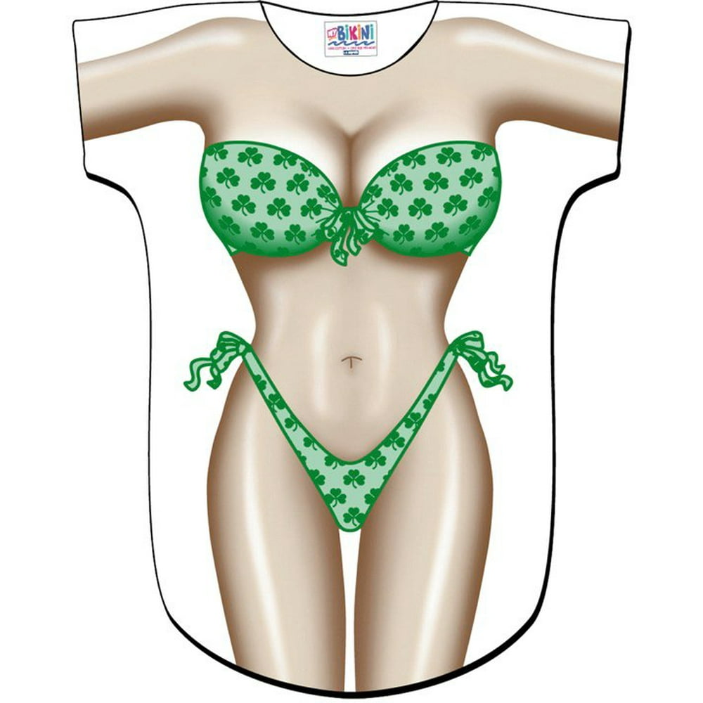 LA Imprints Shamrocks Bikini Body Tee Shirt CoverUp 13 (One Size Fits Most)