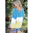 thumbnail image 3 of Sweatshirt Tie Dye pour Femmes Décontracté Léger Doux Confortable Ample Col Rond Tunique Grande Taille, 3 of 4