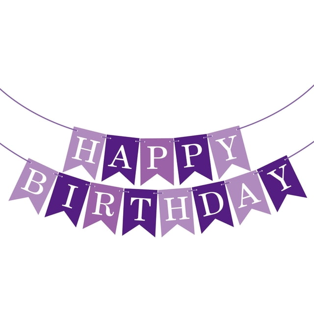 Banderín de feliz cumpleaños, color morado, de Glasnes, de Birthday