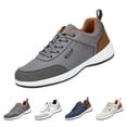 thumbnail image 2 of NOKIO Men's Casual Sneakers Wate𝗋proof Anti-S𝗅ip Sport Shoes Lightweight Outdoor Running Shoes Summer Fashion Skateboard Shoes Comfortable Wide Width Athlet𝗂c Shoes for Back to College, 2 of 7