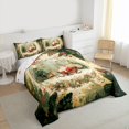 thumbnail image 3 of Homewish Cartoon Santa Claus Deer 2pcs Bedding Comforter Set for Kids Children Teens,Merry Christmas Twin Comforter Sets,Xmas Festival Breathable Bedding Set,Microfiber Bedroom Decor,Reversible, 3 of 8