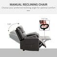 thumbnail image 4 of HOMCOM Fauteuil Inclinable pour Salon avec Repose-Pieds et Poches Latérales, 4 of 10