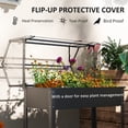 thumbnail image 3 of Outsunny Raised Garden Bed with Greenhouse Cover, Elevated Garden Box with Legs and Drainage Hole for Vegetables, Black, 3 of 9