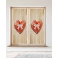 thumbnail image 2 of Window Privacy Film Red Brown Valentine Stained Glass Window Film Decorative Sun Block Window Cover Love Heart Retro Farmhouse Window Clings Static Adhesive Sticker for Bathroom 23.6"x59", 2 of 7