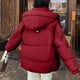 thumbnail image 5 of Parkas de manga larga para mujer, chaqueta informal de algodón con capucha y mangas largas de colores., 5 of 9