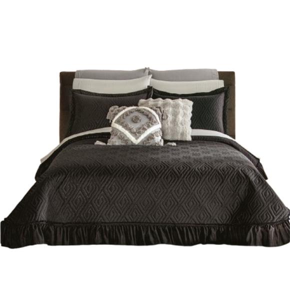 Colcha Neo Negra C/Holán Mat/Queen Size Poliéster Concord