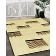 thumbnail image 3 of Ahgly Company Machine Washable Indoor Rectangle Abstract Brass Green Area Rugs, 3' x 5', 3 of 7