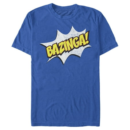 Men's The Big Bang Theory Bazinga Comic Strip Bubble Graphic Tee Royal Blue X Large