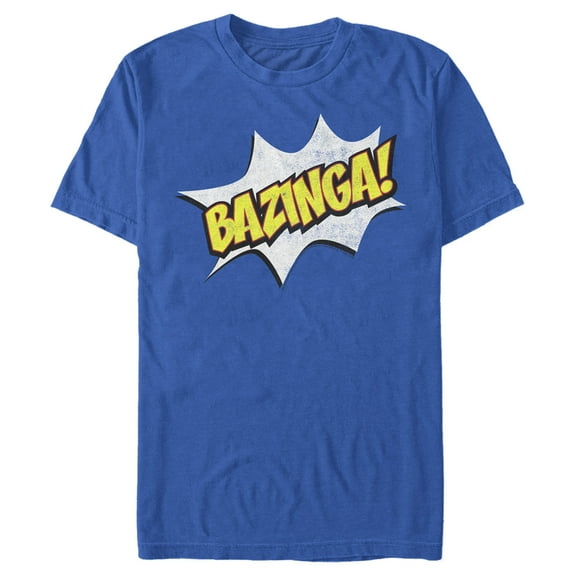 Men's The Big Bang Theory Bazinga Comic Strip Bubble Graphic Tee Royal Blue 3X Large