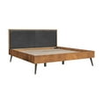 thumbnail image 4 of Coco Rustic 3 Piece Upholstered Platform Bedroom set in King with 2 Nightstands, 4 of 5