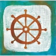 thumbnail image 2 of Averinos, Melissa 15x15 White Modern Wood Framed Museum Art Print Titled - Ahoy IV Red Blue, 2 of 4