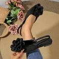 thumbnail image 2 of hoksml Women's Flower Decor Slingback Flats Square Toe Low Heel Dressy Summer Shoes for Ladies, 2 of 9