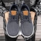 thumbnail image 3 of Zapatos ortopédicos azules para caminar con cordones para fascitis plantar, mocasines casuales de lona con soporte para el arco, zapatos cómodos para mayor amortiguación y alivio del dolor, 3 of 6