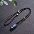 thumbnail image 4 of EOEMY Natural Quartz Crystal Pointed Pillar S Pendant Healing Necklace Amulet-Lapis Lazuli Quartz, 4 of 9