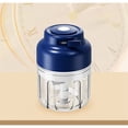 thumbnail image 4 of Electric Mini Garlic Chopper, Small Garlic Chopper Mincer Rechargeable, Portable Small Food Processor, 320ml Electric Food Chopper Tool for Mashing Onion Garlic Chili Ginger Fruits(Blue), 4 of 5