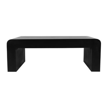 Brooklyn 50" Mid-Century Modern Solid Wood Waterfall Curved Coffee Table