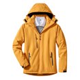 thumbnail image 3 of Mens Winter Coat Mens Hooded Outdoor Jacket Long Sleeve Detachable Hat Pocket Solid Color Thick Coat Autumn And Winter Climbing Clothes Unisex Jacket, 3 of 5