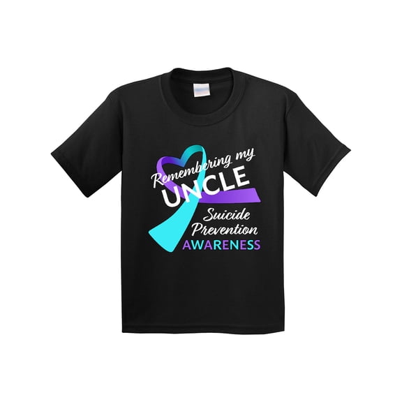 Inktastic Remembering My Uncle Suicide Prevention Awareness Youth T-Shirt
