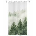 thumbnail image 2 of nqOlkjepod Outdoor Curtains for Patio Waterproof, Rustic Mist Forest Outdoor Privacy Panels Grommet, Watercolor Foggy Mountain Landscape Blackout Outside Curtains for Porch/Cabana 54"x84", 1 Panel, 2 of 8