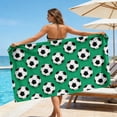 thumbnail image 3 of C 55X28 Inch Soccer Themed Microfiber Beach Towel For Pool Bath Sports Party, 3 of 7