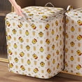 thumbnail image 5 of Non Woven Storage Bins 1-Pack Extra Large Mustard Yellow Closet Organizers Heavy Duty Quilt Bags with Zipper Dust Proof Moving Supplies for Dorm Bedroom, 5 of 8