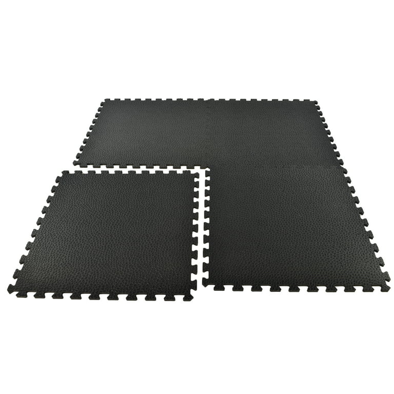 Greatmats Rubber Tile Utility | 3x3 ft x 8mm | Rubber Gym Flooring Tile | Economical | Rubber Floor Tiles | Texture: Smooth | Color: Black